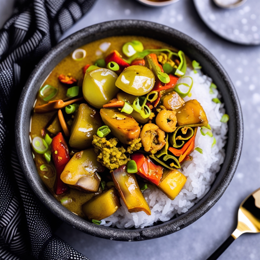 Vegetable Chinese Curry and Rice